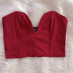 NNASTY GAL CROP TOP IN RED SIZE MEDIUM